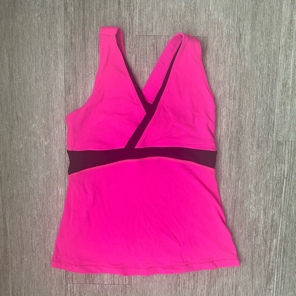 Lululemon Deep V Hot Pink Razorback Tank